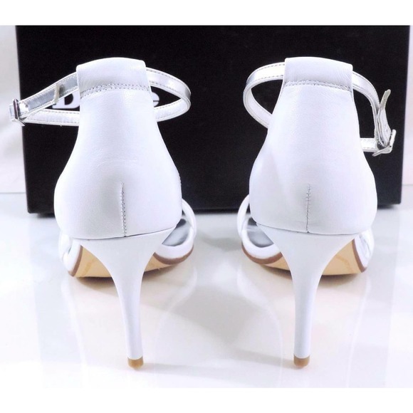 Dune London Marissa Dress Ankle Strap Heels Sandals Leather White Size 9 - Picture 7 of 9